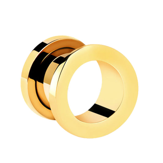 Flesh Tunnel Gold Plated Surgical Steel