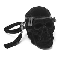 Killstar Grave Digger Velvet Skull Handbag