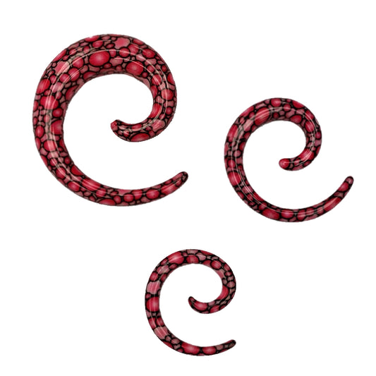 Spiral Expander Bubble Pink Acrylic