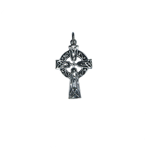 Irish Celtic Cross Silver Pendant