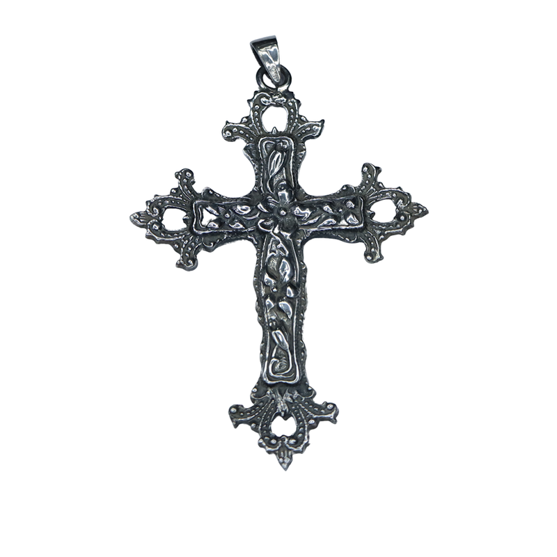 Lazarus Silver Cross Pendant