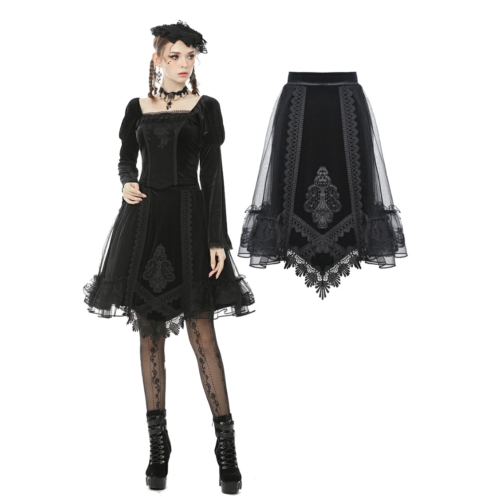 Goth Lolita Mesh Skirt 194