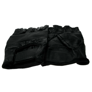Hard Leather Black Gloves