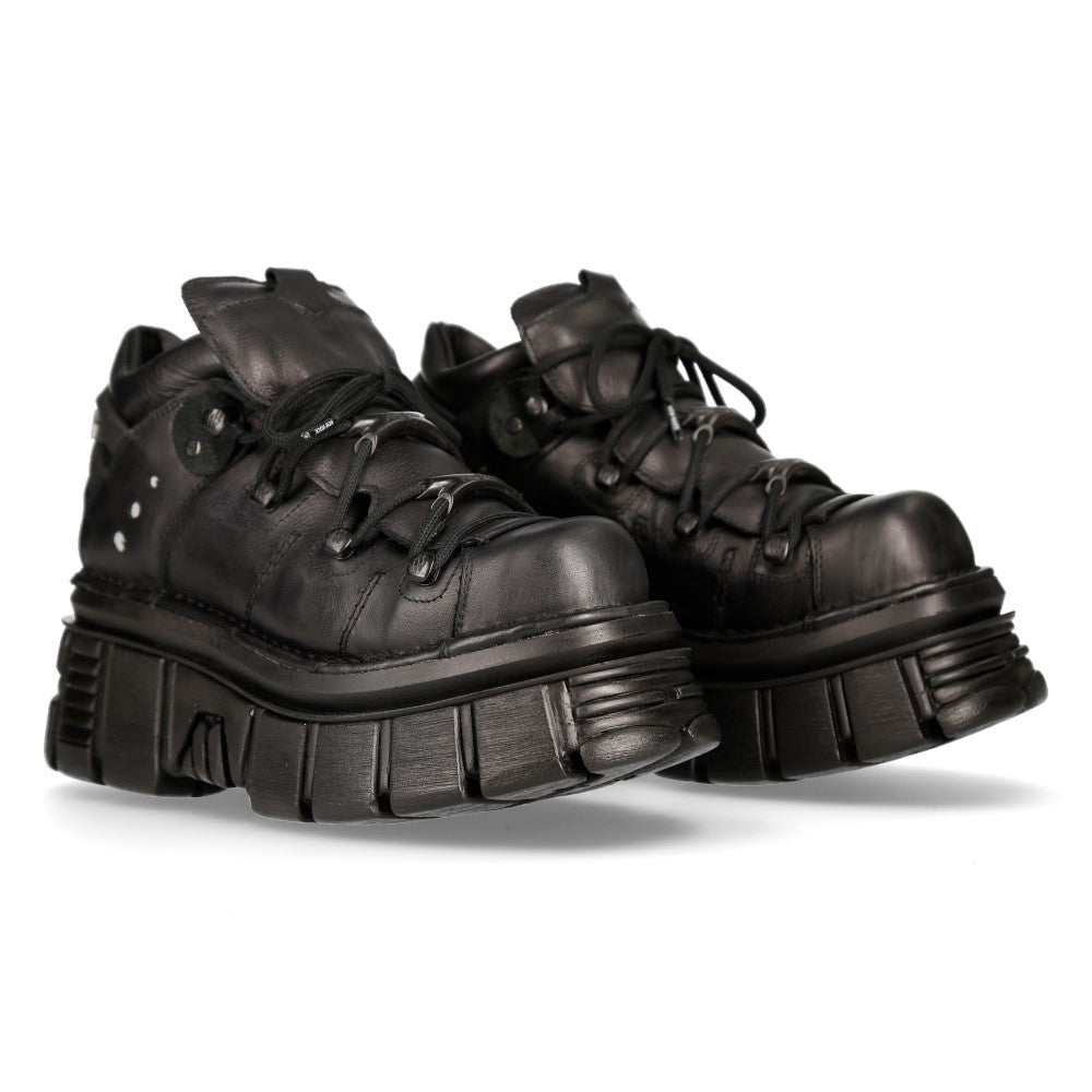 New Rock Tower Black Shoe M-106-S52