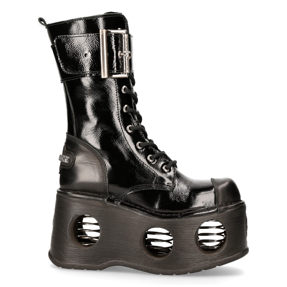 New Rock Patent Platform Boot M-312-S5