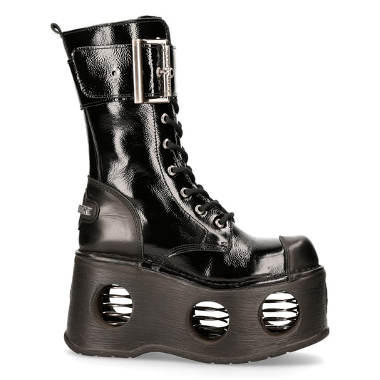 New Rock Patent Platform Boot M-312-S5