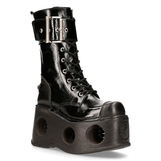 New Rock Patent Platform Boot M-312-S5