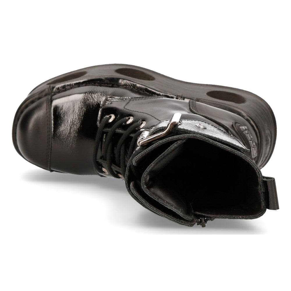 New Rock Patent Platform Boot M-312-S5