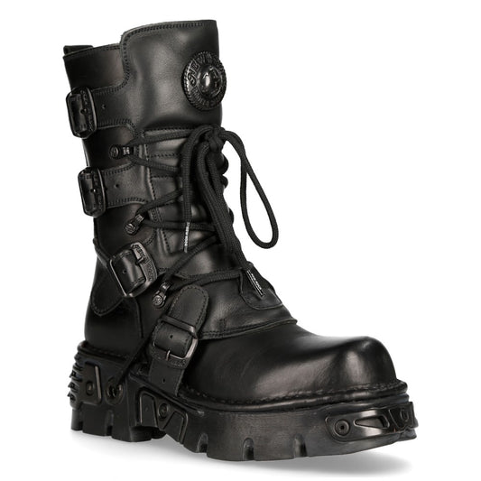 New Rock Reactor Black Boot M-373-S18