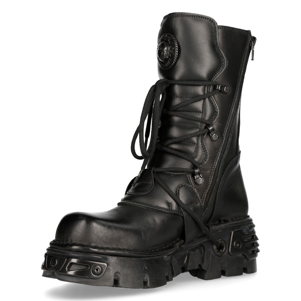 New Rock Reactor Black Boot M-373-S18