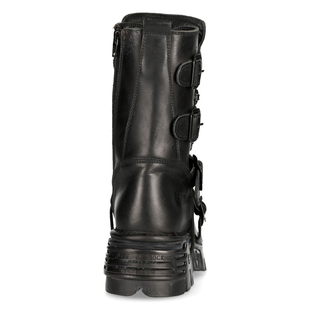 New Rock Reactor Black Boot M-373-S18