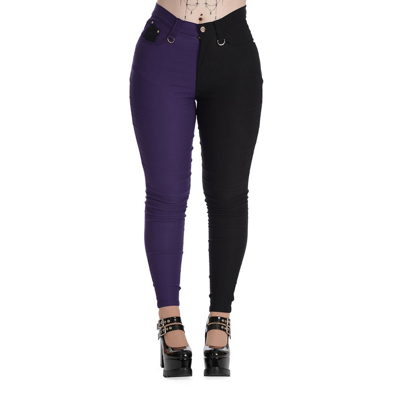 Baily Double Half Black Purple Trousers