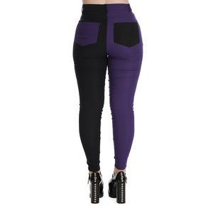 Baily Double Half Black Purple Trousers