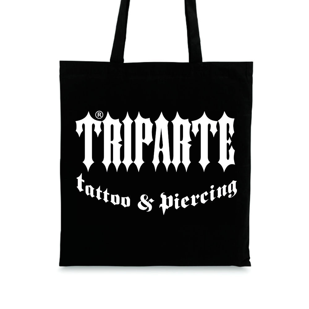 Triparte Black Tote Bag - Tattoo & Piercing