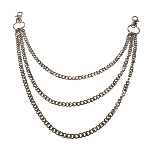 Y1431D- Triple Diamond Cut Metal Chain
