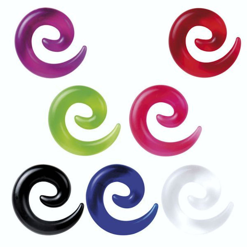 Spiral Expander Clear Colour Acrylic