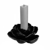 Alchemy Gothic Black Rose Candle Holder