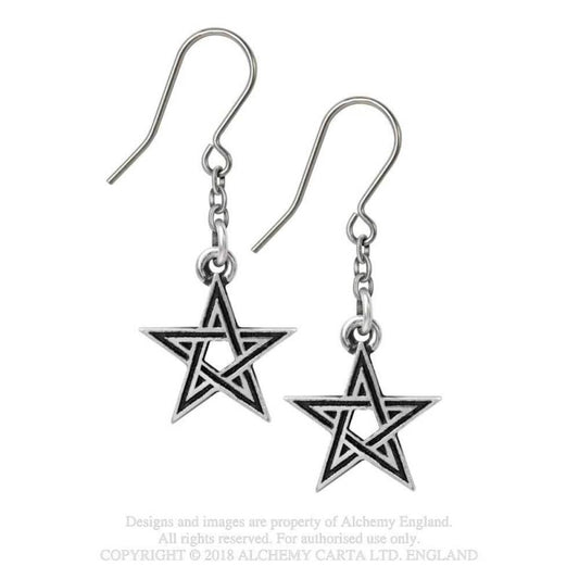 Alchemy England Black Star Earrings