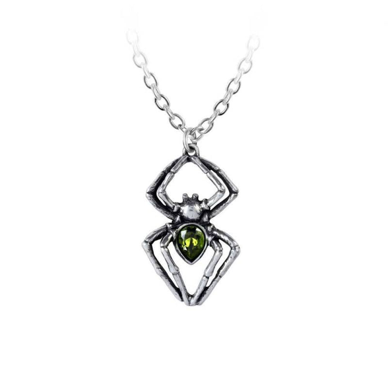Alchemy England Emerald Spiderling Necklace