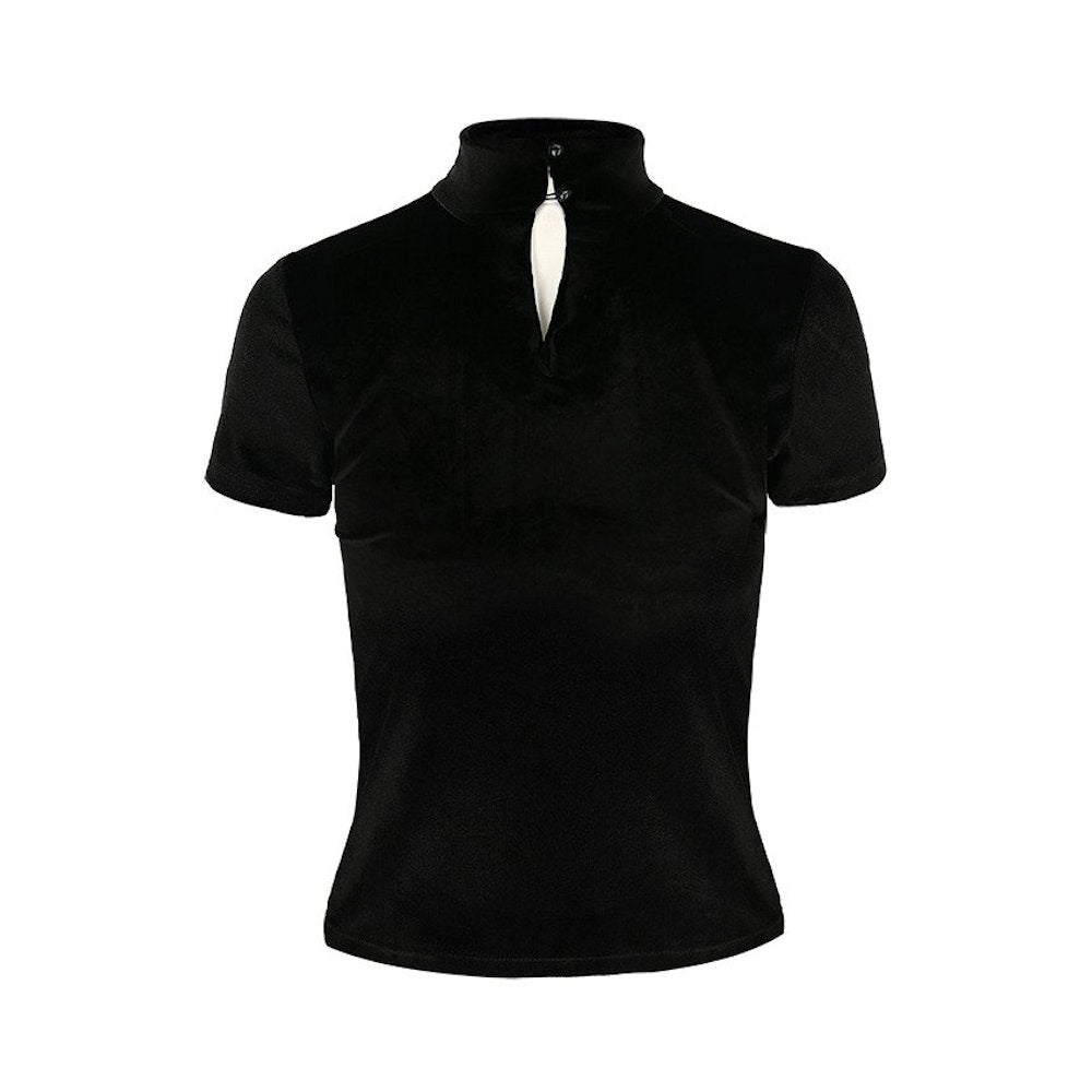 Crescent Velvet Top