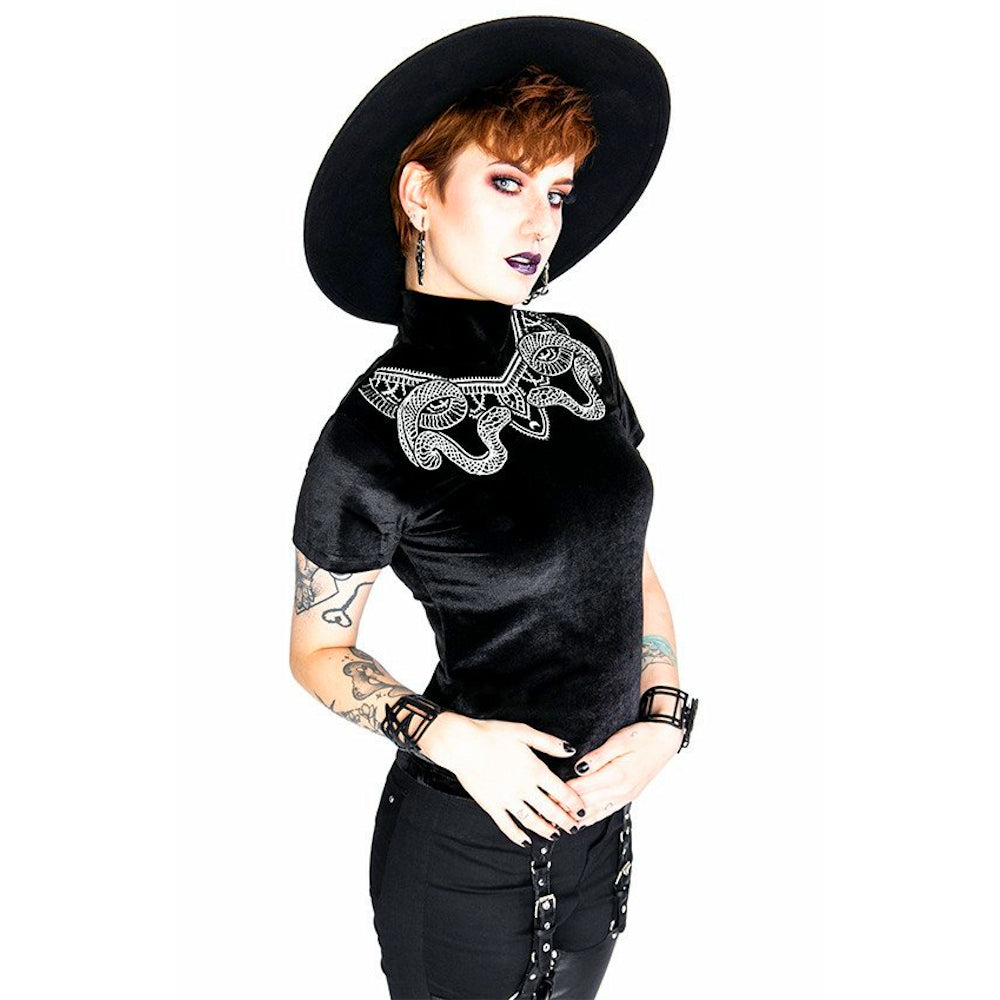 Snake Velvet Top