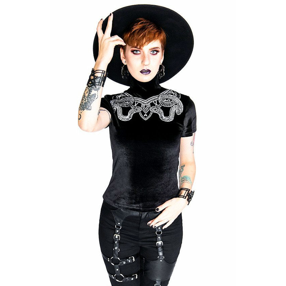 Snake Velvet Top