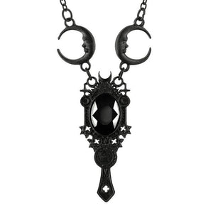 Dark Mirror Black Necklace