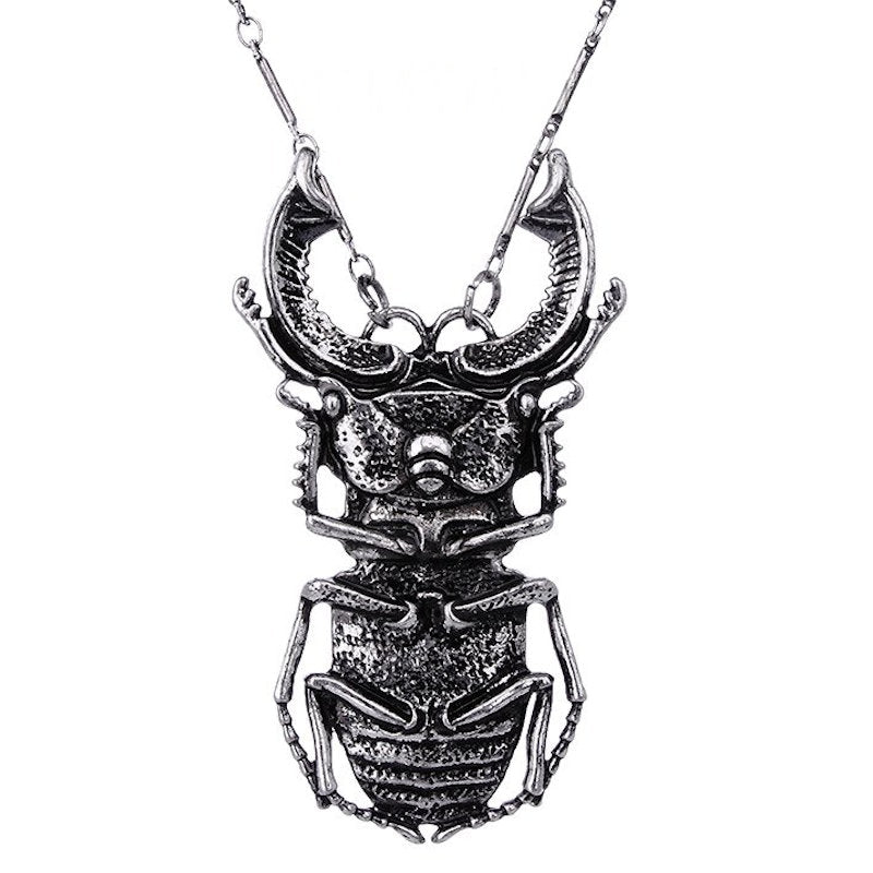 Beetle Silver Necklace