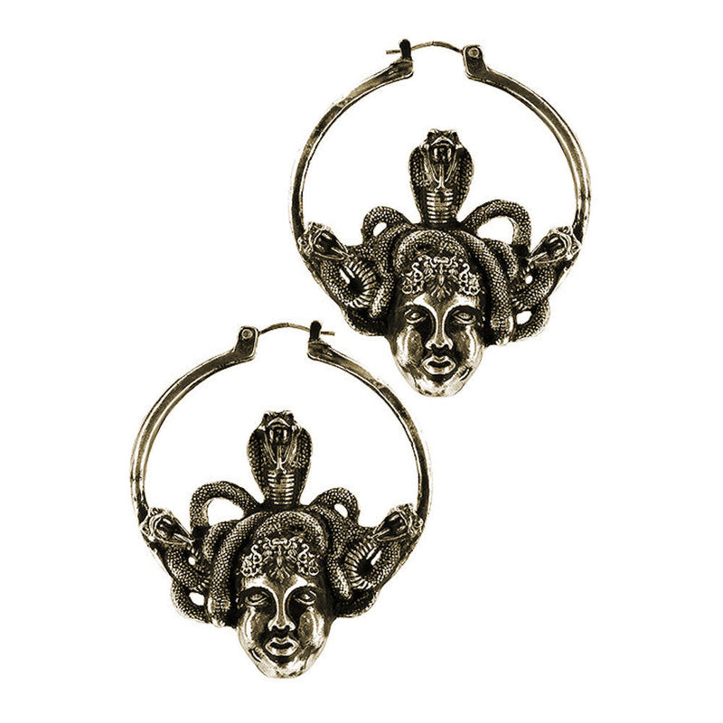 Medusa Silver Earrings