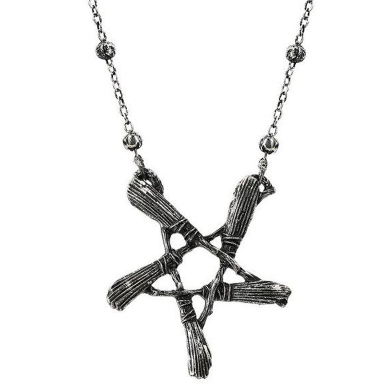 Broom Pentagram Necklace