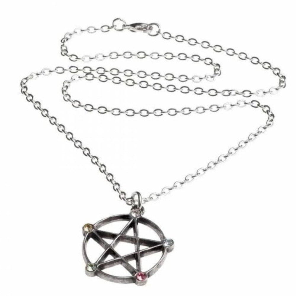 Alchemy England Wiccan Elemental Pentacle Necklace