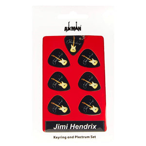 Jimi Hendrix Guitar Picks + Keychain