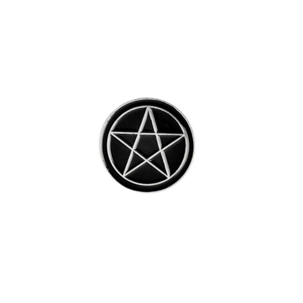 Pentagram Circle Pin