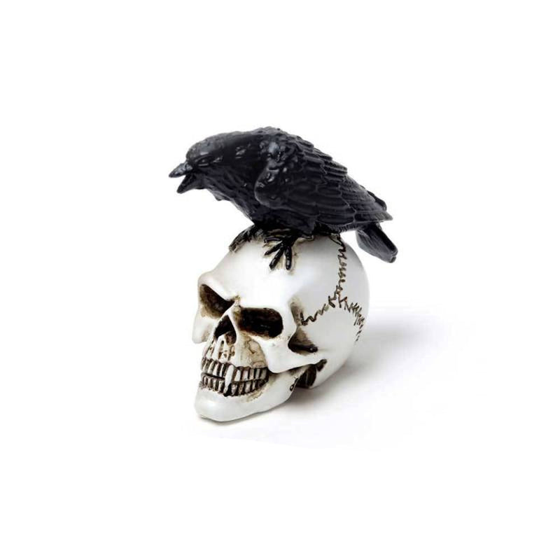Alchemy Gothic Raven Skull Miniature
