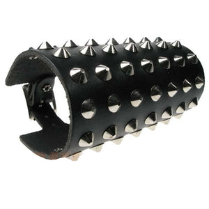WB006- 7Row Spikes Leather Wristband