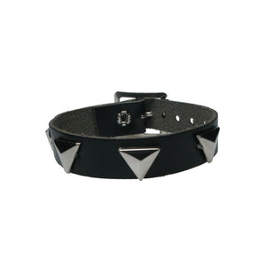 WB668 - 1 Row Triangle Leather Bracelet