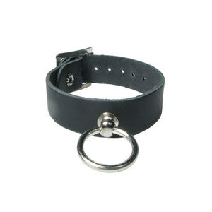 WB693 - Small Ring Leather Wristband