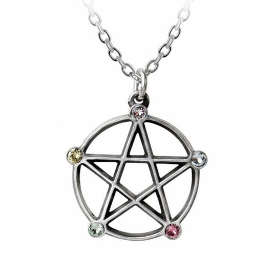 Alchemy England Wiccan Elemental Pentacle Necklace