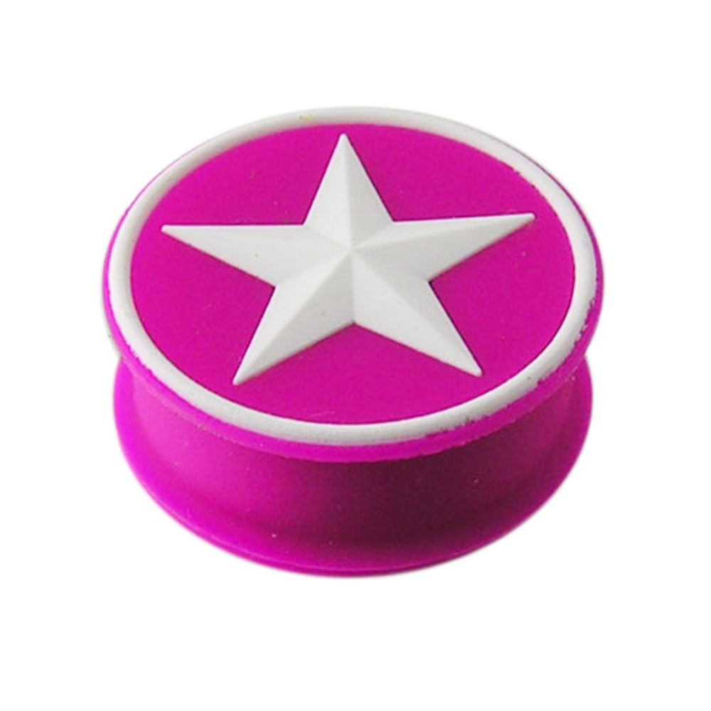 Silicone Plug Pink Star